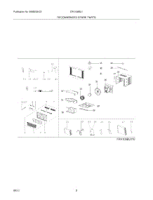 03 - Recommended Spare Parts parts for Frigidaire Air Conditioner CRA106BU113 from AppliancePartsPros.com