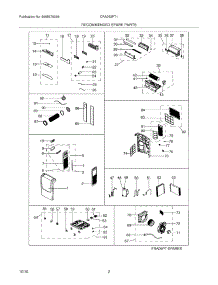 03 - Recommended Spare Parts parts for Frigidaire Air Conditioner CRA093PT10 from AppliancePartsPros.com