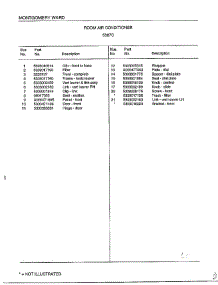 Room Air Conditioner Page 2 parts for Frigidaire Air Conditioner 5367C from AppliancePartsPros.com