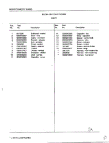 Room Air Conditioner Page 4 parts for Frigidaire Air Conditioner 5367C from AppliancePartsPros.com