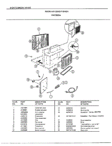 Room Air Conditioner Page 2 parts for Frigidaire Air Conditioner 5609A from AppliancePartsPros.com