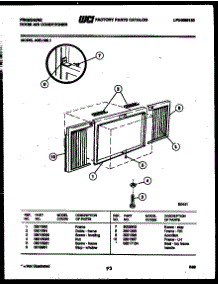07 - Window Mounting Parts parts for Frigidaire Air Conditioner A05LH8L1 from AppliancePartsPros.com
