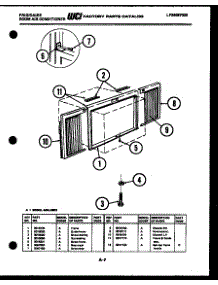 07 - Window Mounting Parts parts for Frigidaire Air Conditioner A06LH5E2 from AppliancePartsPros.com