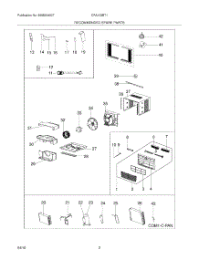 03 - Recommended Spare Parts parts for Frigidaire Air Conditioner CRA103BT13 from AppliancePartsPros.com