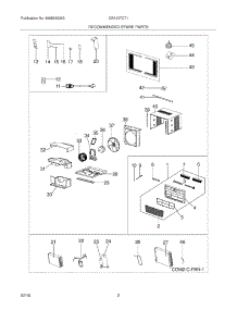 03 - Recommended Spare Parts parts for Frigidaire Air Conditioner CRA107CT10 from AppliancePartsPros.com