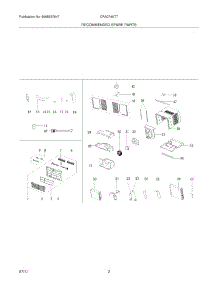 03 - Recommended Spare Parts parts for Frigidaire Air Conditioner CRA074AT712 from AppliancePartsPros.com