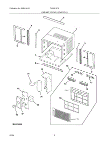 03 - Cabinet / Front / Controls parts for Frigidaire Air Conditioner FAA051N7A2 from AppliancePartsPros.com