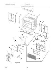 03 - Cabinet / Front / Controls parts for Frigidaire Air Conditioner FAA055N7A1 from AppliancePartsPros.com