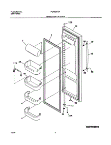 05 - Refrigerator Door parts for Frigidaire Refrigerator PLRS237ZAB1 from AppliancePartsPros.com