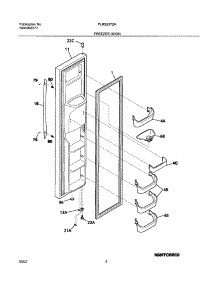 03 - Freezer Door parts for Frigidaire Refrigerator PLRS237ZAB2 from AppliancePartsPros.com