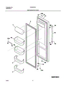 05 - Refrigerator Door parts for Frigidaire Refrigerator PLRS237ZAB2 from AppliancePartsPros.com