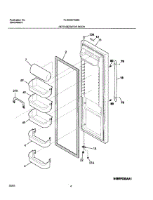 05 - Refrigerator Door parts for Frigidaire Refrigerator PLRS267ZAB8 from AppliancePartsPros.com