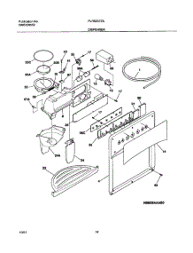 15 - Dispenser parts for Frigidaire Refrigerator PLRS237ZAB1 from AppliancePartsPros.com