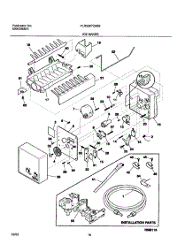 19 - Ice Maker parts for Frigidaire Refrigerator PLRS267ZAB8 from AppliancePartsPros.com