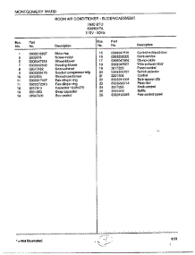 Room Air Conditioner - Slider / Casement Page 4 parts for Frigidaire Air Conditioner 5068007A from AppliancePartsPros.com
