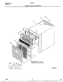 Cabinet Front And Wrapper parts for Frigidaire Air Conditioner 5078004B from AppliancePartsPros.com