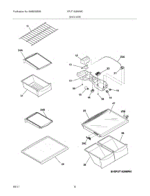 07 - Shelves parts for Frigidaire Refrigerator XFUT1826MW0 from AppliancePartsPros.com