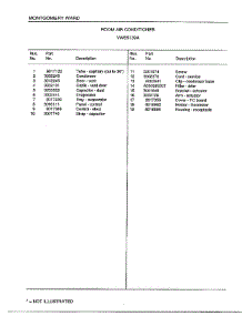 Room Air Conditioner Page 4 parts for Frigidaire Air Conditioner 5139A from AppliancePartsPros.com