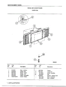 Room Air Conditioner Page 7 parts for Frigidaire Air Conditioner 5139A from AppliancePartsPros.com