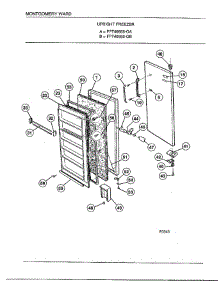 Upright Freezer parts for Frigidaire Air Conditioner 5139A from AppliancePartsPros.com