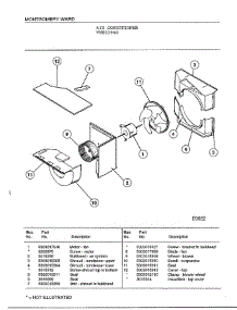 Air Conditoner parts for Frigidaire Air Conditioner 5198C from AppliancePartsPros.com