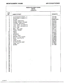 Room Air Conditioner Page 2 parts for Frigidaire Air Conditioner 5277A from AppliancePartsPros.com