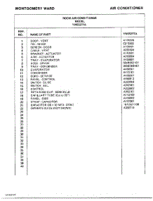 Room Air Conditioner Page 4 parts for Frigidaire Air Conditioner 5277A from AppliancePartsPros.com