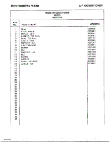 Room Air Conditioner Page 10 parts for Frigidaire Air Conditioner 5277A from AppliancePartsPros.com