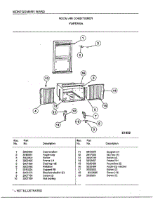 Room Air Conditioner Page 5 parts for Frigidaire Air Conditioner 5289A from AppliancePartsPros.com