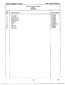 Room Air Conditioner Page 8 parts for Frigidaire Air Conditioner 5337A from AppliancePartsPros.com