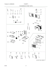 03 - Recommended Spare Parts parts for Frigidaire Air Conditioner FAA085T7A3 from AppliancePartsPros.com