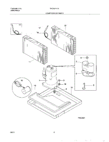 09 - Compressor parts for Frigidaire Air Conditioner FAC051K7A1 from AppliancePartsPros.com