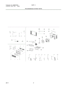 03 - Recommended Spare Parts parts for Frigidaire Air Conditioner CRA103BT110 from AppliancePartsPros.com