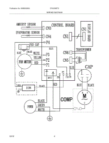 04 - Wiring Diagram parts for Frigidaire Air Conditioner CRA256ST21 from AppliancePartsPros.com