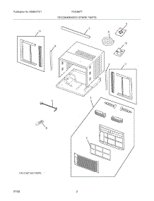 03 - Recommended Spare Parts parts for Frigidaire Air Conditioner FAA086P7AF from AppliancePartsPros.com