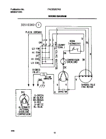 07 - Wiring Diagram parts for Frigidaire Air Conditioner FAC052G7A3 from AppliancePartsPros.com