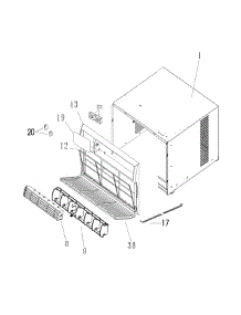 Cabinet Front And Wrapper parts for Frigidaire Air Conditioner FAC052K7A9 from AppliancePartsPros.com