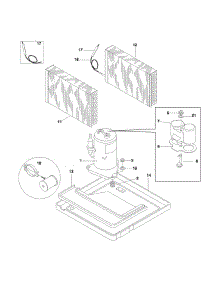 Compressor parts for Frigidaire Air Conditioner FAC052K7A9 from AppliancePartsPros.com