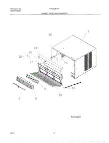 03 - Wrapper parts for Frigidaire Air Conditioner FAC052K7A5 from AppliancePartsPros.com