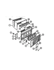 02 - Cabinet Front & Wrapper parts for Frigidaire Air Conditioner AR22NS5N1 from AppliancePartsPros.com