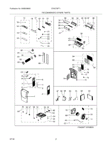 03 - Recommended Spare Parts parts for Frigidaire Air Conditioner CRA073PT11 from AppliancePartsPros.com