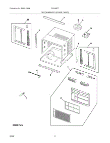 03 - Recommended Spare Parts parts for Frigidaire Air Conditioner FAA068P7A16 from AppliancePartsPros.com
