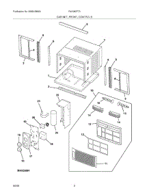 03 - Cabinet / Front / Controls parts for Frigidaire Air Conditioner FAA083P7A1 from AppliancePartsPros.com