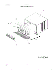 03 - Wrapper parts for Frigidaire Air Conditioner FAC051K7A4 from AppliancePartsPros.com