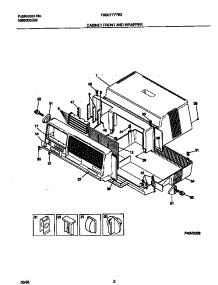 02 - Cabinet  Front  And  Wrapper parts for Frigidaire Air Conditioner FAB077Y7B3 from AppliancePartsPros.com