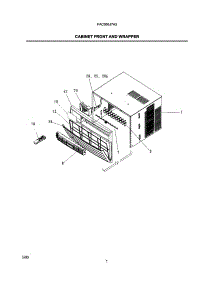 03 - Cabinet Front And Wrapper parts for Frigidaire Air Conditioner FAC055J7A3 from AppliancePartsPros.com