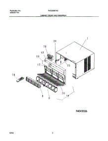 03 - Cabinet Front And Wrapper parts for Frigidaire Air Conditioner FAC055K7A3 from AppliancePartsPros.com