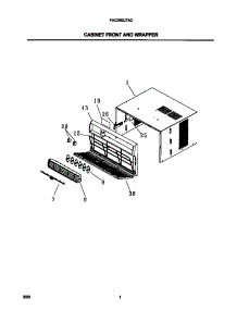 02 - Cabinet Front And Wrapper parts for Frigidaire Air Conditioner FAC080J7A2 from AppliancePartsPros.com
