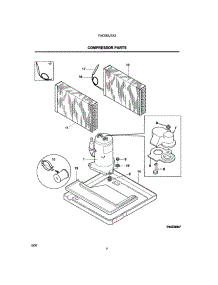 09 - Compressor Parts parts for Frigidaire Air Conditioner FAC055J7A3 from AppliancePartsPros.com