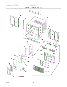 03 - Cabinet / Front / Controls parts for Frigidaire Air Conditioner FAC084N7A1 from AppliancePartsPros.com